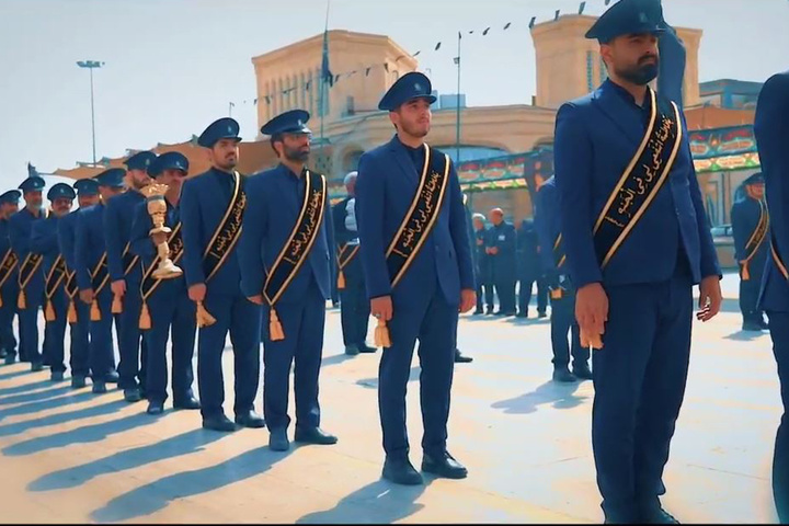 دوباره می‌زنم از دل صدا امام رضا؛ دسته عزاداری خادمان در حرم بانوی کرامت