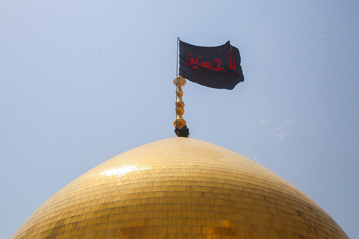 پرچم گنبد منور بانوی کرامت سبز شد