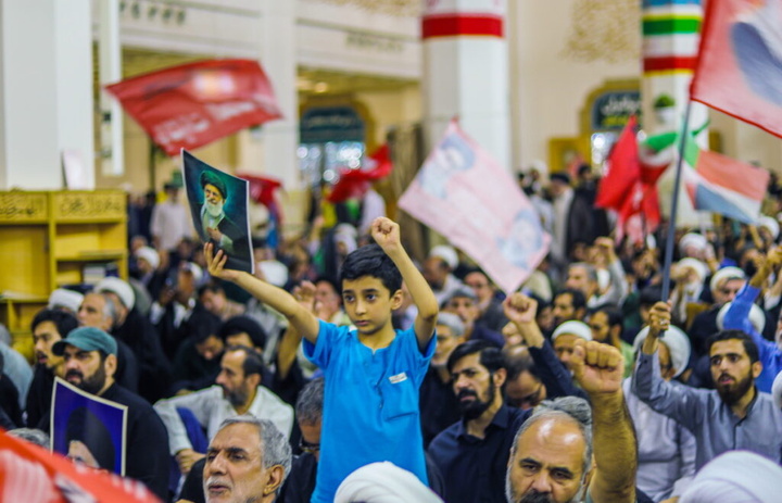 میثاق مردم قم با ولایت در چهلمین روز تدفین رهبر شهید