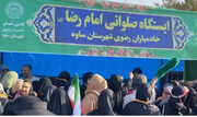 عطر خدمت در مسیر همدلی؛ هم‌قدمی خادم‌یاران ساوه با مردم در جشن میلاد نبوی