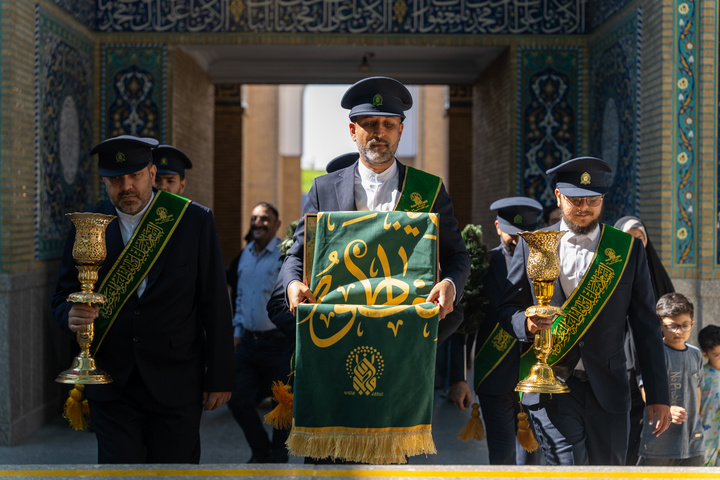 آیین خطبه‌خوانی میلاد حضرت عبدالعظیم(ع) با حضور خادمان حرم بانوی کرامت