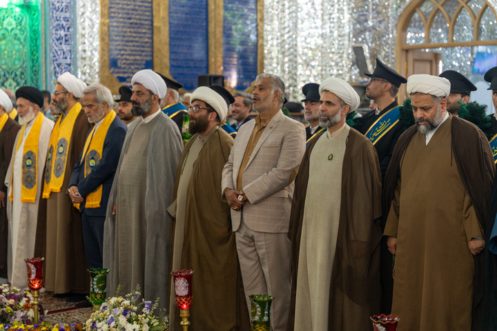 آیین خطبه‌خوانی میلاد حضرت عبدالعظیم(ع) با حضور خادمان حرم بانوی کرامت