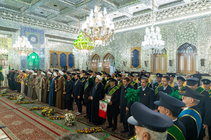 آیین خطبه‌خوانی میلاد حضرت عبدالعظیم(ع) با حضور خادمان حرم بانوی کرامت