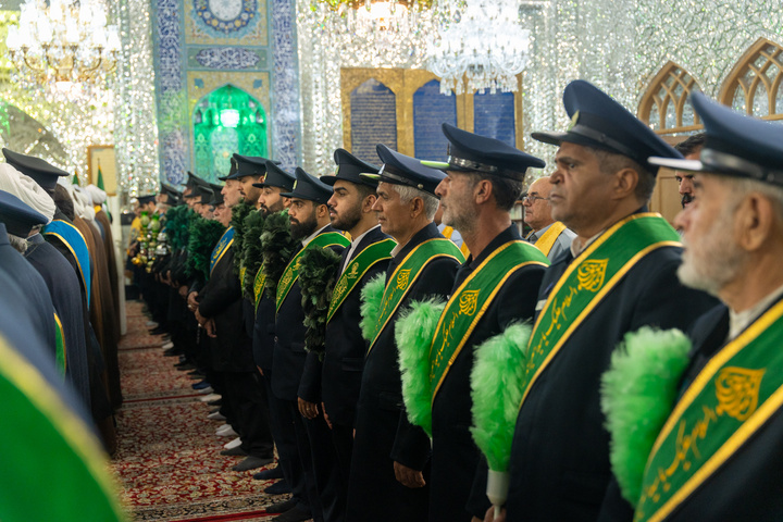 آیین خطبه‌خوانی میلاد حضرت عبدالعظیم(ع) با حضور خادمان حرم بانوی کرامت