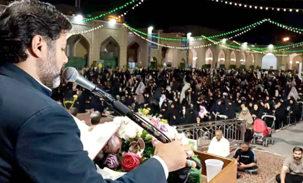 زائران عرب‌زبان حرم رضوی میهمان جشن ولادت خورشید سامرا شدند