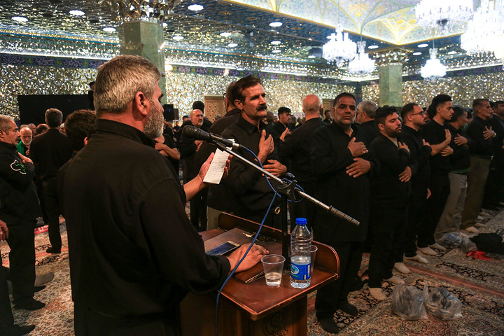 عزاداری هیئات مذهبی مشهد و قم در حرم حضرت معصومه(س)
