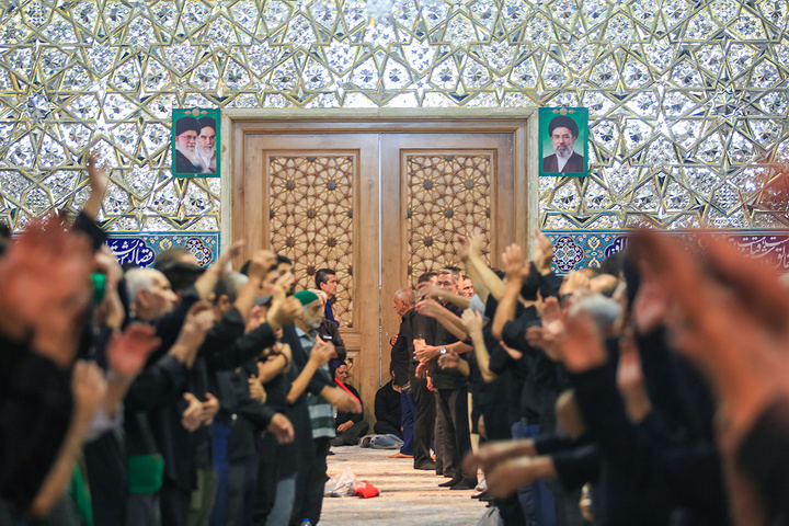 عزاداری هیئات مذهبی مشهد و قم در حرم حضرت معصومه(س)
