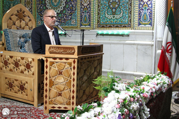 حضور خادمین آستان مقدس حضرت عبدالعظیم(ع) بمناسبت میلاد حضرت سیدالکریم در حرم مطهر حضرت شاهچراغ (ع)