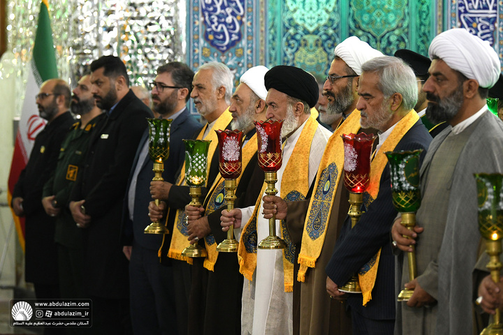 مراسم ویژه خطبه خوانی خدام بمناسبت ولادت حضرت عبدالعظیم(ع)