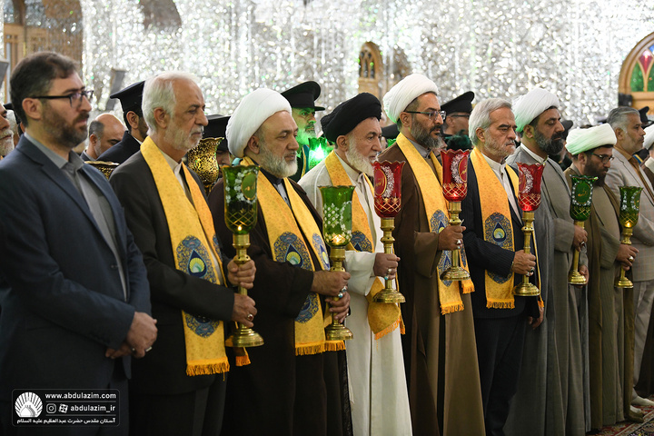 مراسم ویژه خطبه خوانی خدام بمناسبت ولادت حضرت عبدالعظیم(ع)