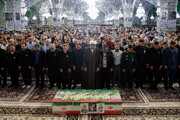 وداع با پیکر فرمانده قرارگاه عملیاتی سجاد سراوان در حرم مطهر رضوی