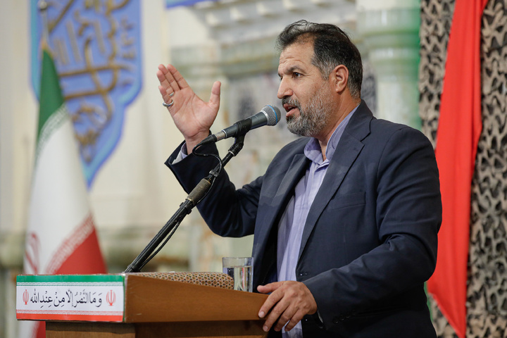 وداع با پیکر فرمانده قرارگاه عملیاتی سجاد سراوان در حرم مطهر رضوی
