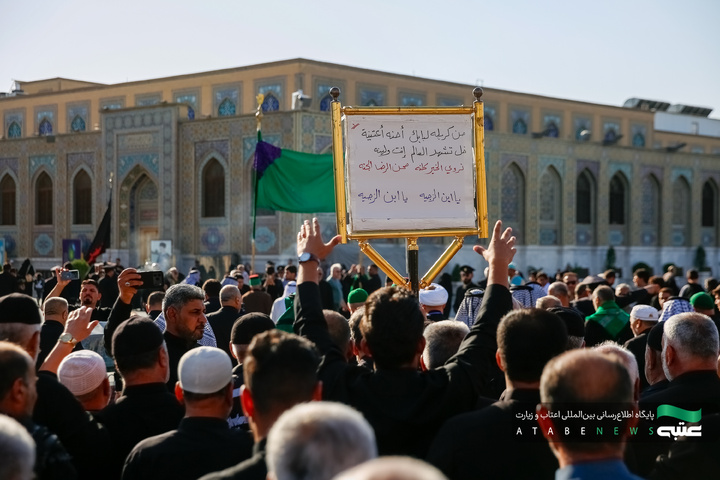تشرف موکب‌داران کربلایی به حرم مطهر رضوی