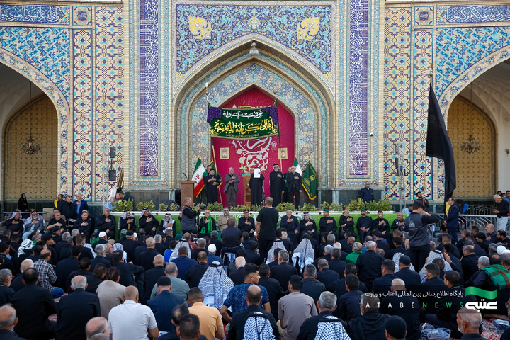 تشرف موکب‌داران کربلایی به حرم مطهر رضوی