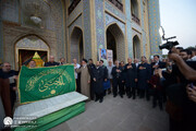 آئین بدرقه سنگ مرقد مطهر حضرت عبدالعظیم حسنی (ع) از شهر ادب و شعر به شهر کهن و تاریخی ری