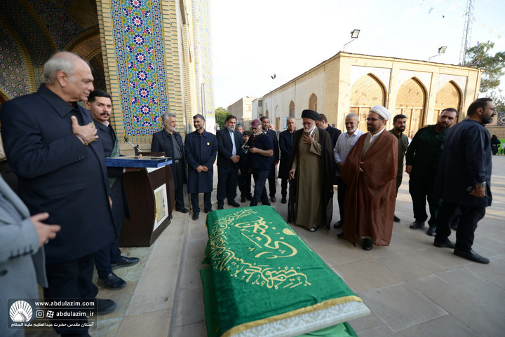 آئین بدرقه سنگ مرقد مطهر حضرت عبدالعظیم حسنی (ع) از شهر ادب و شعر به شهر کهن و تاریخی ری