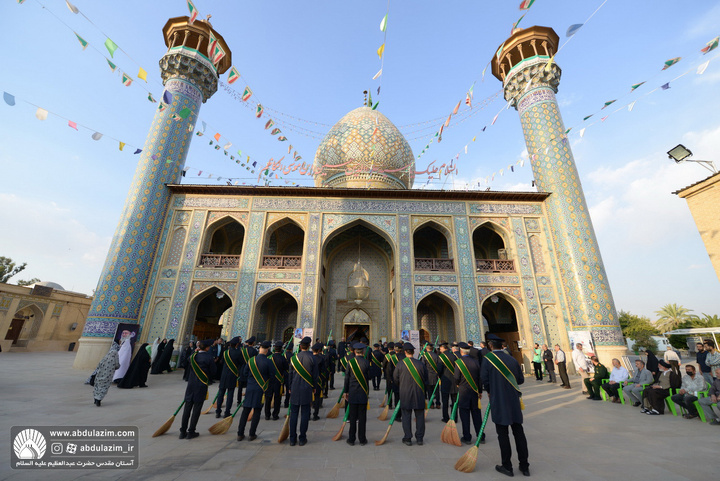 آئین بدرقه سنگ مرقد مطهر حضرت عبدالعظیم حسنی (ع) از شهر ادب و شعر به شهر کهن و تاریخی ری