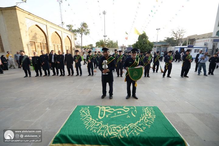 آئین بدرقه سنگ مرقد مطهر حضرت عبدالعظیم حسنی (ع) از شهر ادب و شعر به شهر کهن و تاریخی ری
