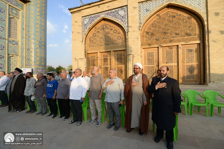 آئین بدرقه سنگ مرقد مطهر حضرت عبدالعظیم حسنی (ع) از شهر ادب و شعر به شهر کهن و تاریخی ری