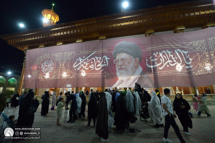 آئین بدرقه سنگ مرقد مطهر حضرت عبدالعظیم حسنی (ع) از شهر ادب و شعر به شهر کهن و تاریخی ری