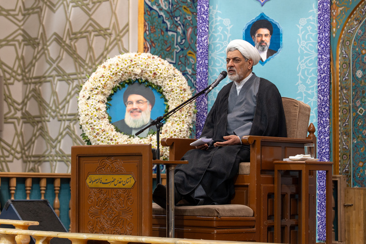 مراسم با شکوه بزرگداشت مجاهد کبیر شهید سید حسن نصرالله در حرم بانوی کرامت