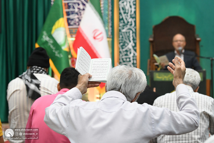 مراسم دعای کمیل و یادبود دومین سالگرد شهادت سید حسن نصرالله در آستان مقدس حضرت عبدالعظیم علیه السلام
