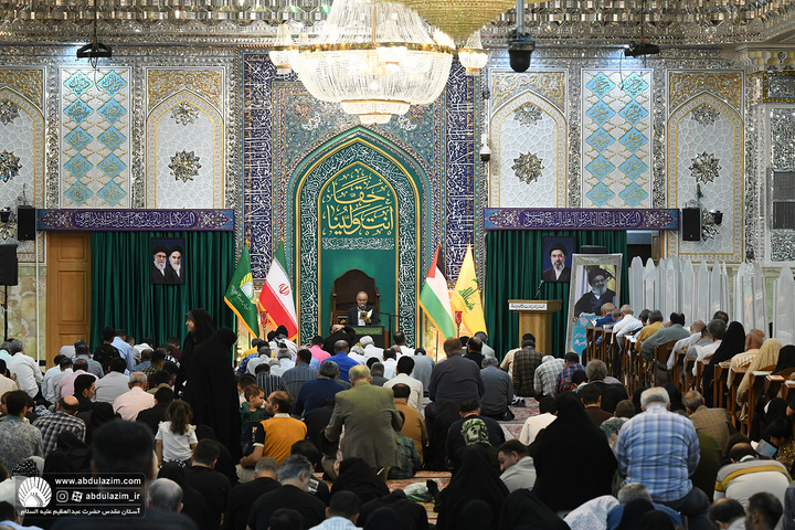 مراسم دعای کمیل و یادبود دومین سالگرد شهادت سید حسن نصرالله در آستان مقدس حضرت عبدالعظیم علیه السلام
