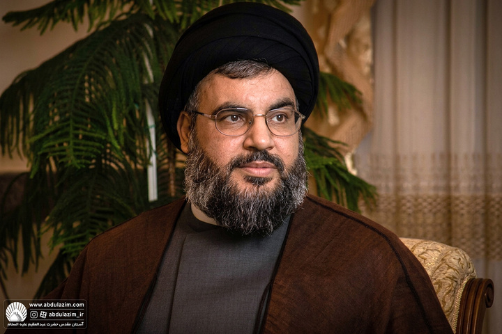 گزارش تصویری حضور سیدالشهدای مقاومت، شهید سید حسن نصرالله در حرم مطهر حضرت عبدالعظیم در سال 1384