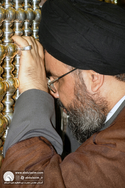 گزارش تصویری حضور سیدالشهدای مقاومت، شهید سید حسن نصرالله در حرم مطهر حضرت عبدالعظیم در سال 1384