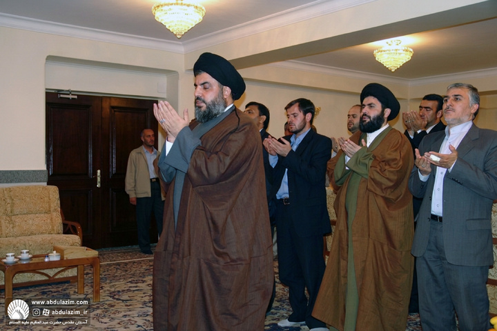 گزارش تصویری حضور سیدالشهدای مقاومت، شهید سید حسن نصرالله در حرم مطهر حضرت عبدالعظیم در سال 1384