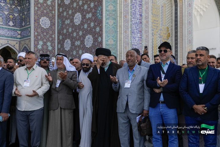 تشرف موکب‌داران عراقی به حرم مطهر رضوی