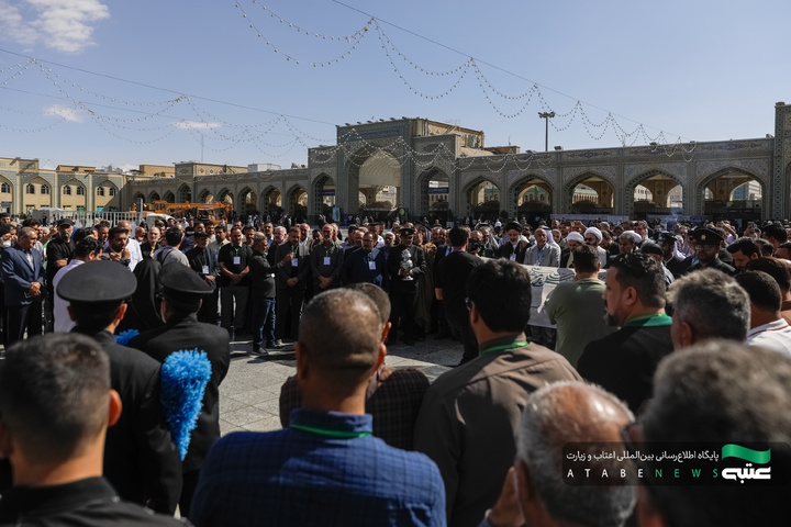 تشرف موکب‌داران عراقی به حرم مطهر رضوی