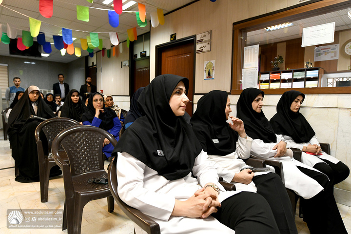 تجلیل از جمعی از پرستاران دارالشفاء کوثر با حضور مدیران و خادمان آستان مقدس حضرت عبدالعظیم(ع)