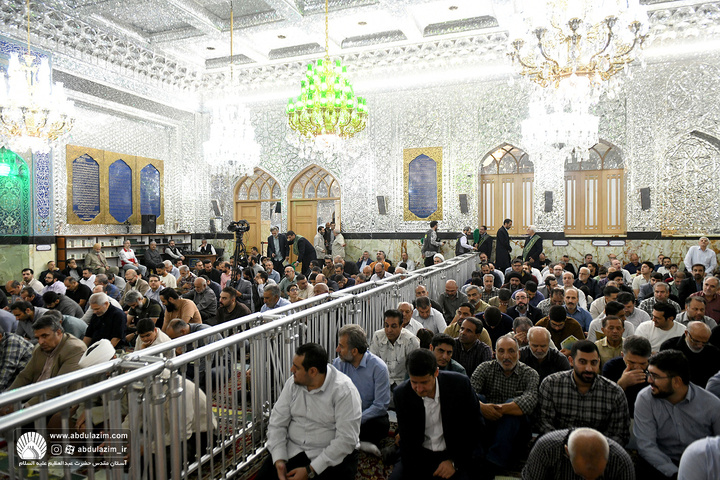 مراسم غبارروبی مضجع مطهر حضرت عبدالعظیم الحسنی علیه السلام با حضور اقشار مختلف