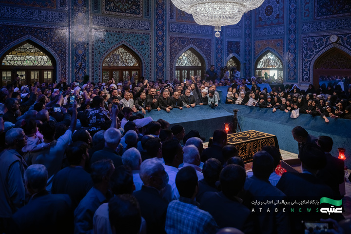 عراقی موکب منتظمین کی حرم امام رضا علیہ السلام میں حاضری
