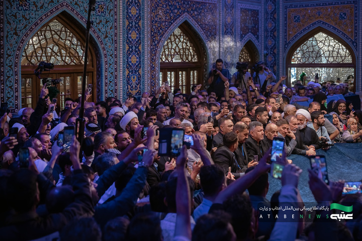 عراقی موکب منتظمین کی حرم امام رضا علیہ السلام میں حاضری