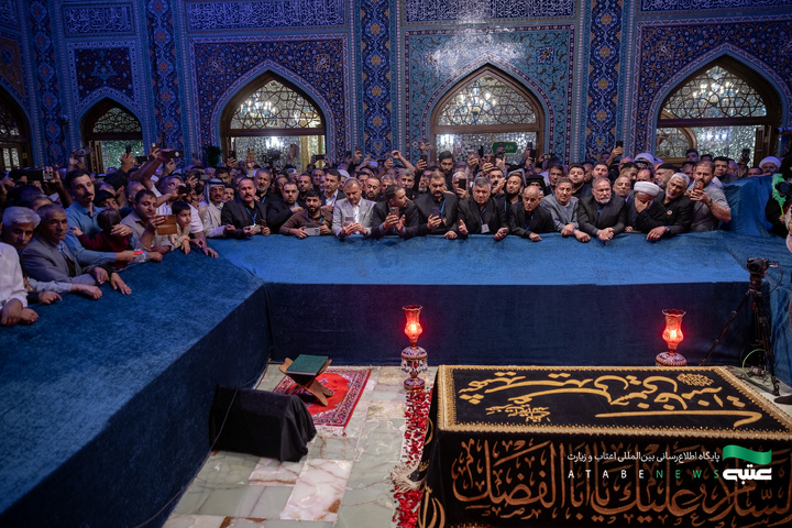عراقی موکب منتظمین کی حرم امام رضا علیہ السلام میں حاضری
