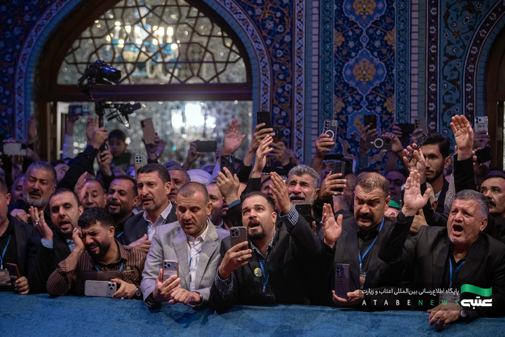 عراقی موکب منتظمین کی حرم امام رضا علیہ السلام میں حاضری