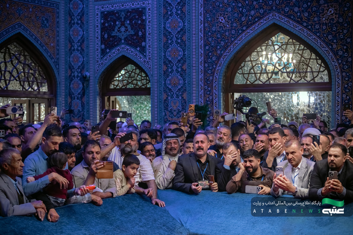 عراقی موکب منتظمین کی حرم امام رضا علیہ السلام میں حاضری