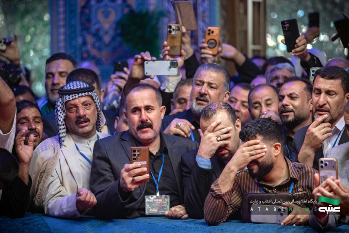 عراقی موکب منتظمین کی حرم امام رضا علیہ السلام میں حاضری