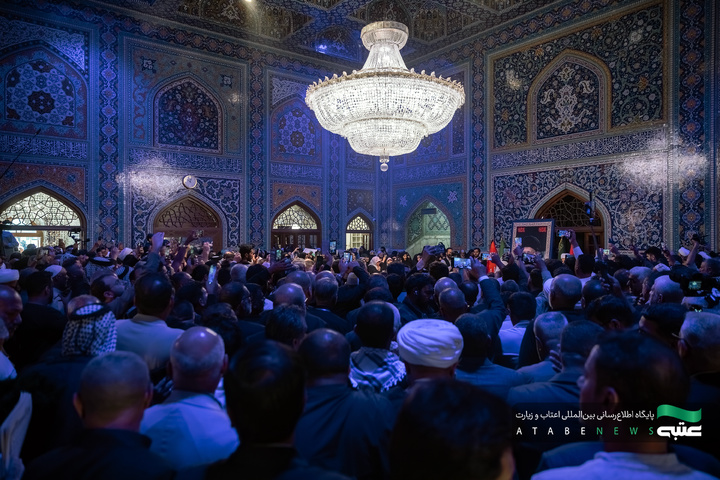 عراقی موکب منتظمین کی حرم امام رضا علیہ السلام میں حاضری