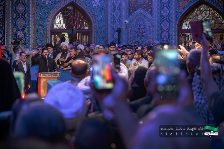 عراقی موکب منتظمین کی حرم امام رضا علیہ السلام میں حاضری