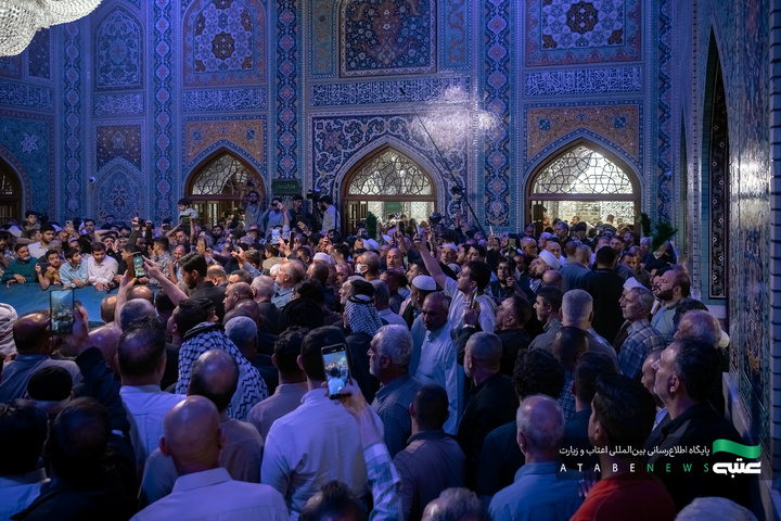 عراقی موکب منتظمین کی حرم امام رضا علیہ السلام میں حاضری