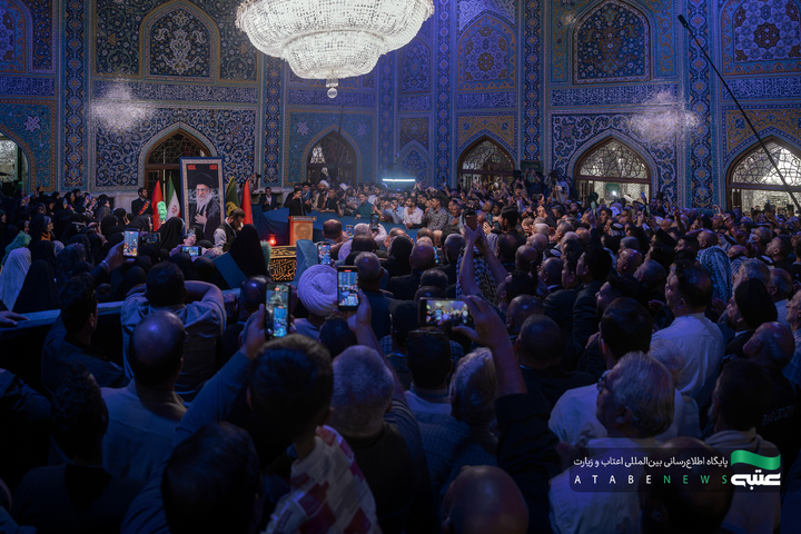 عراقی موکب منتظمین کی حرم امام رضا علیہ السلام میں حاضری