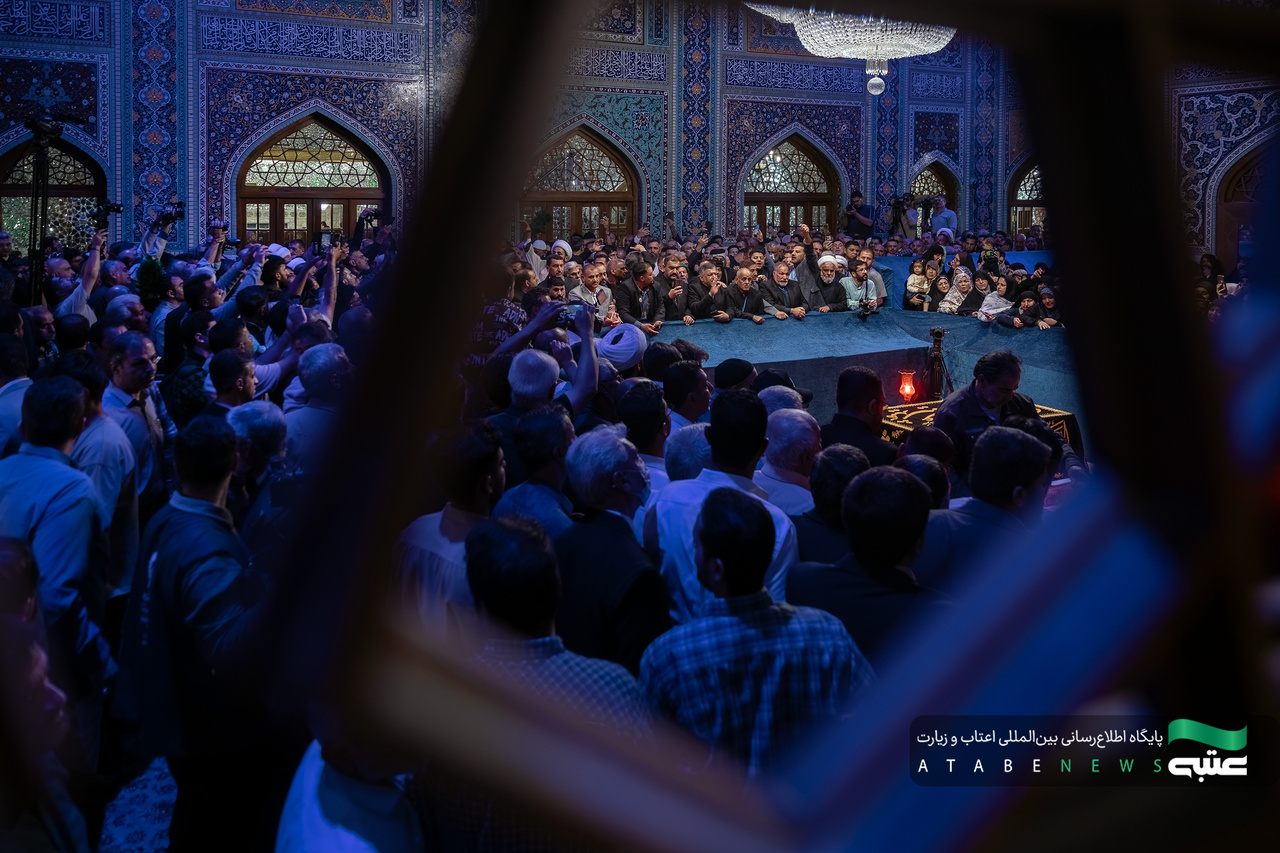 عراقی موکب منتظمین کی حرم امام رضا علیہ السلام میں حاضری