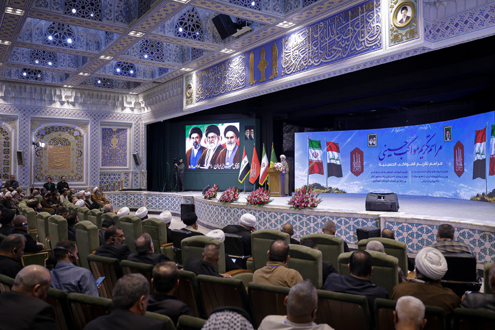 مراسم تکریم مواکب حسینی در حرم مطهر رضوی