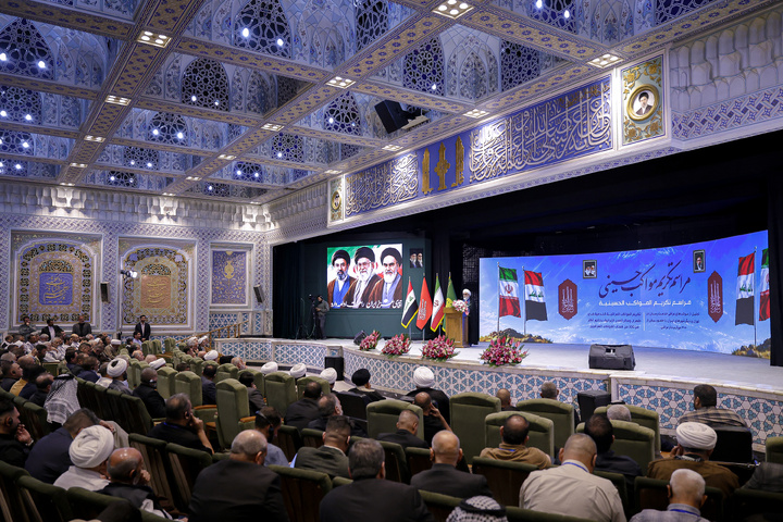 مراسم تکریم مواکب حسینی در حرم مطهر رضوی