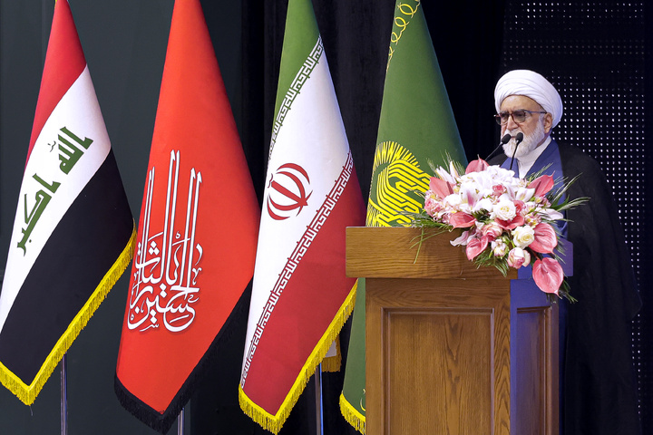 مراسم تکریم مواکب حسینی در حرم مطهر رضوی