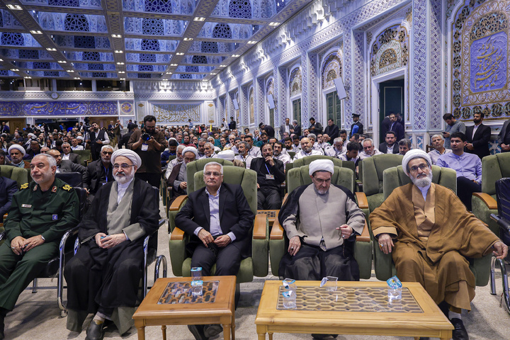 مراسم تکریم مواکب حسینی در حرم مطهر رضوی