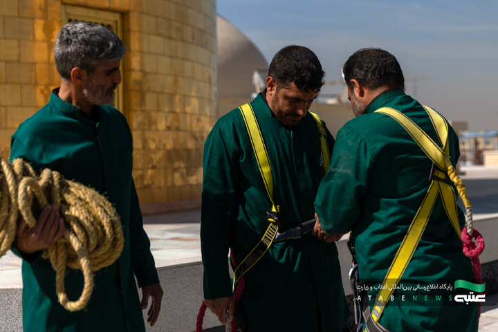سیاه‌پوشی صحن و سرای حرم مطهر رضوی در سالروز شهادت حضرت زهرا(س)